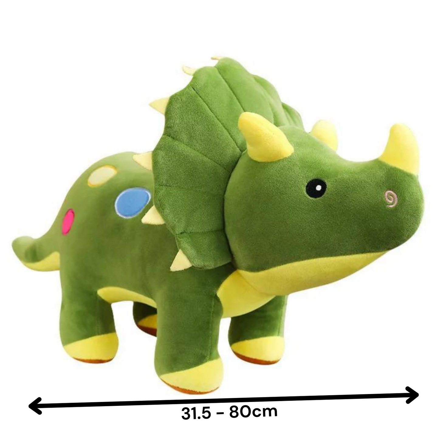 Triceratops Plush Toy – Soft & Colorful Dino Cuddle Buddy