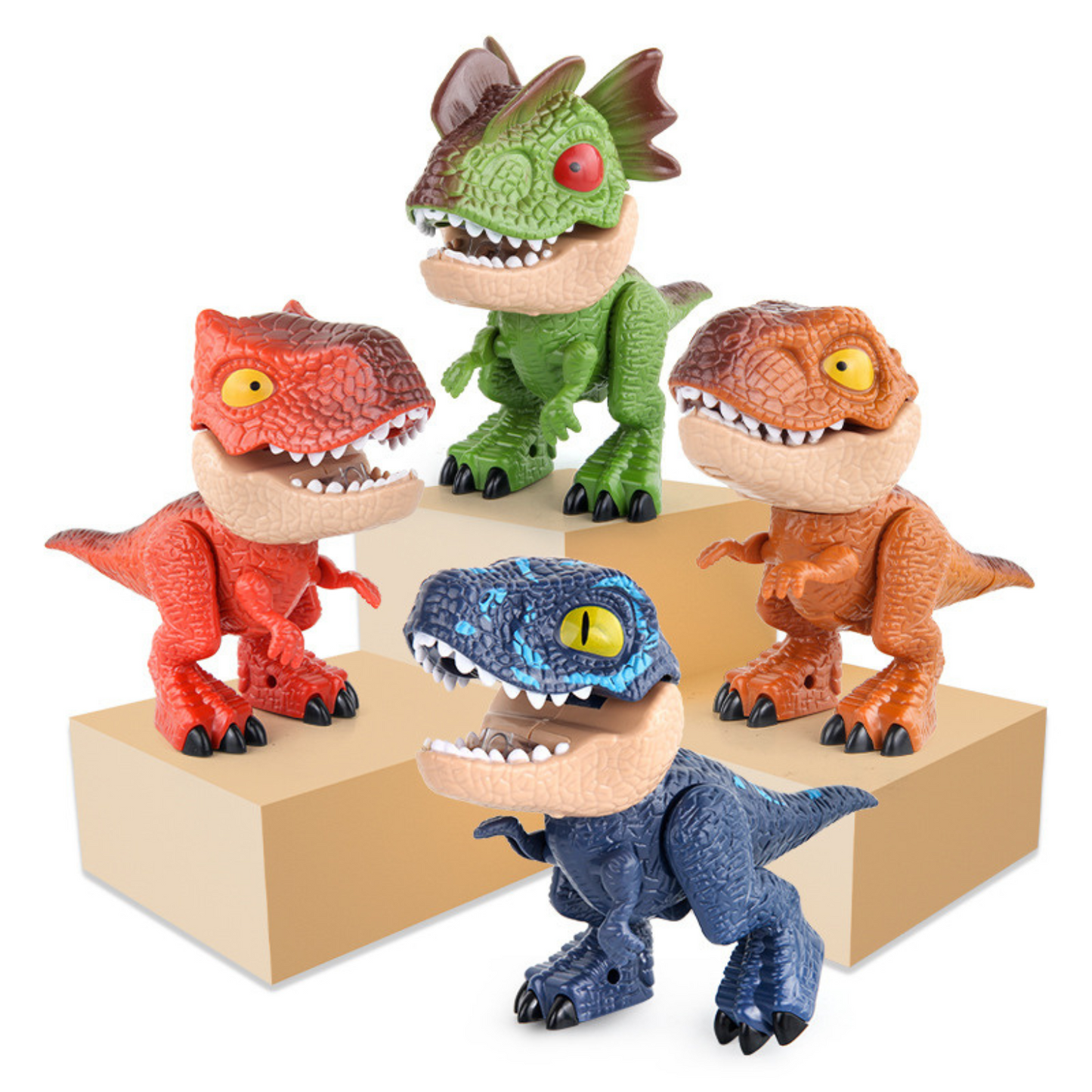 Dinosaur Model Stationery - 5 in 1 Dinosaur Pencil Case Set with Sharpener