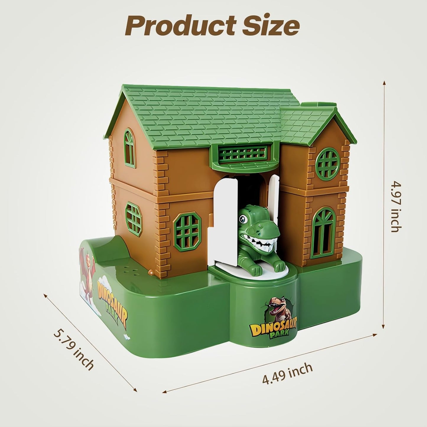 Children's Dinosaur Piggy Bank, Coin Stealing Cartoon Money Box, Automatic Electronic Music Gift, House Shape
