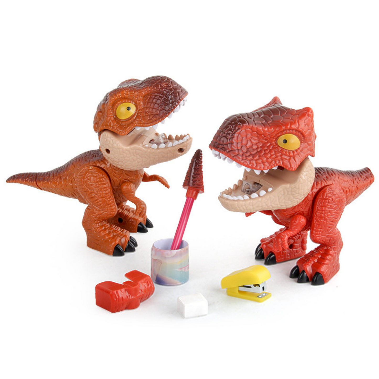 Dinosaur Model Stationery - 5 in 1 Dinosaur Pencil Case Set with Sharpener