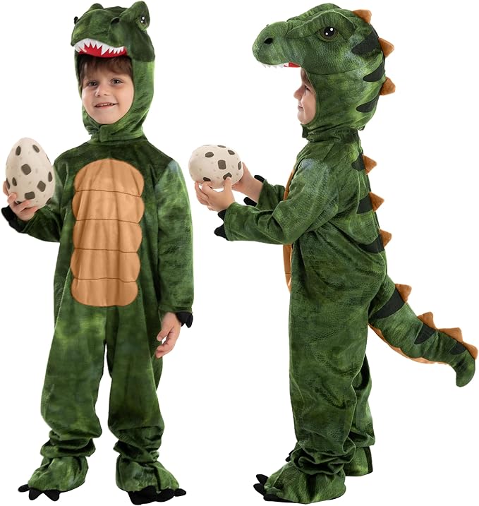 Lifelike T-Rex Dinosaur Onesie/Costume for Kids – Realistic 3D Design & Complete Set