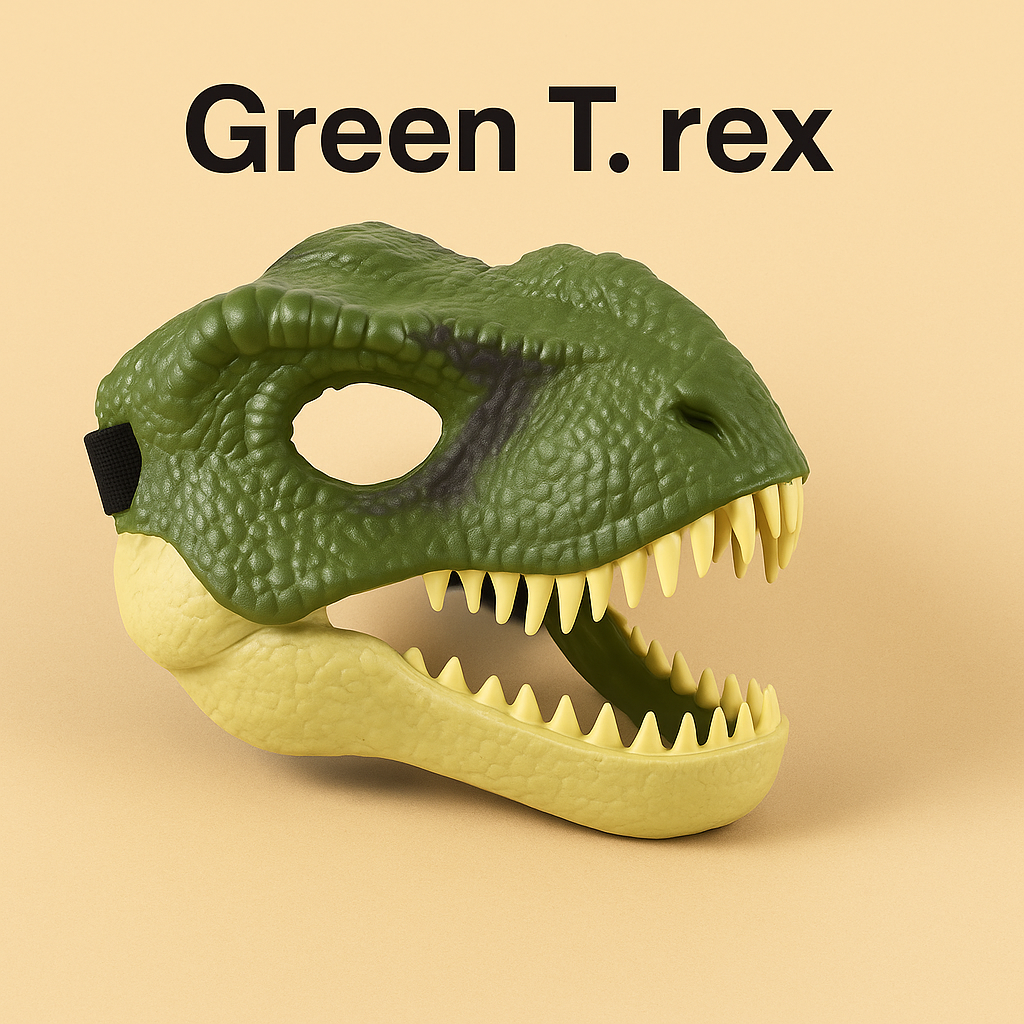 Velociraptor / T. Rex Dinosaur Mask – Realistic Moving Jaw Cosplay Mask!