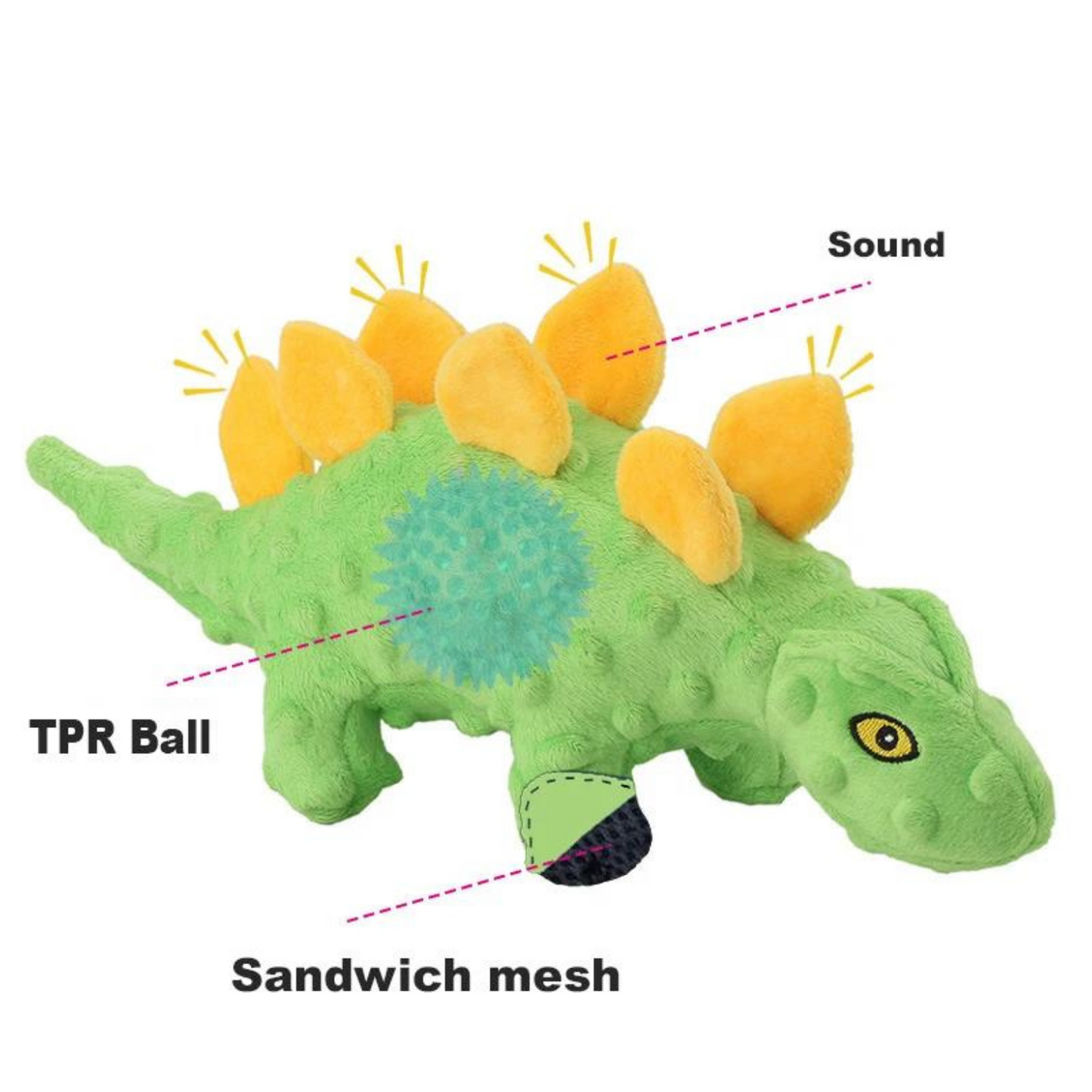 Stegosaurus Dog Toy