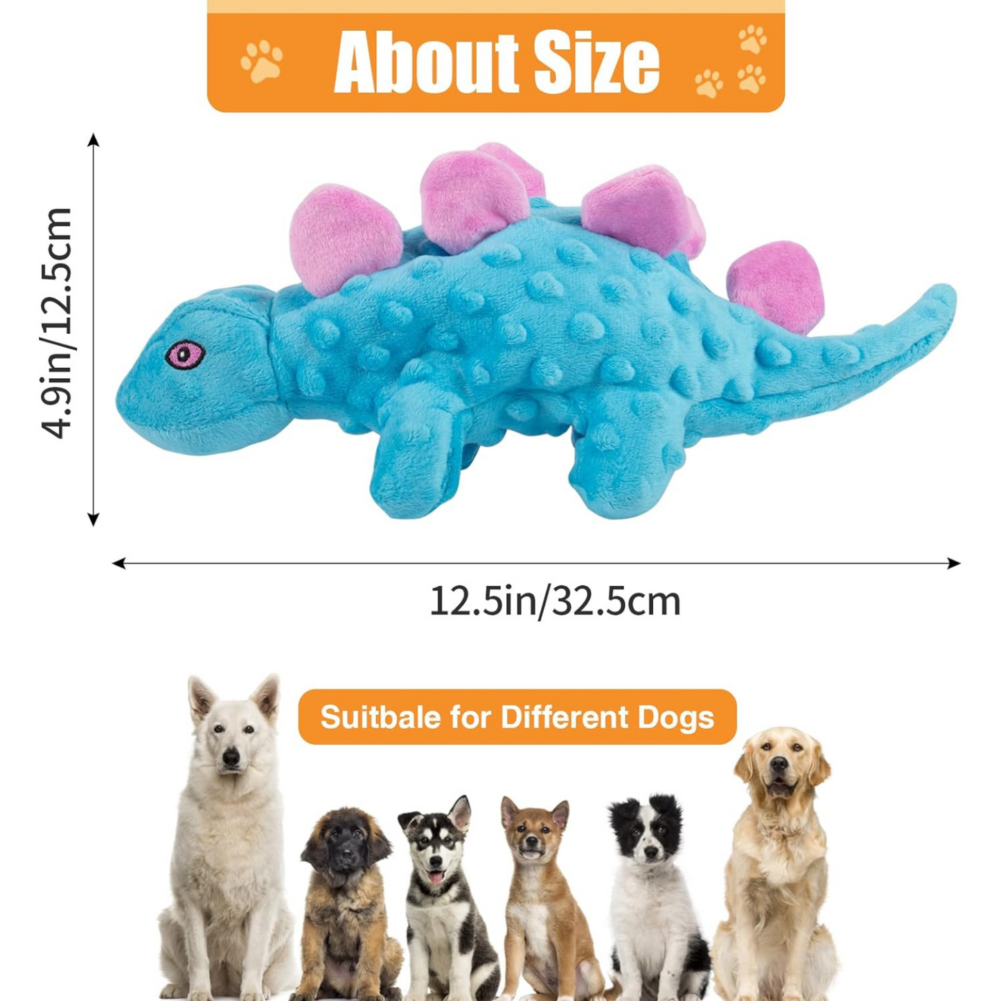 Stegosaurus Dog Toy