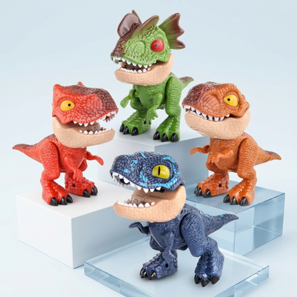 Papelería con diseño de dinosaurios: estuche 5 en 1 con sacapuntas