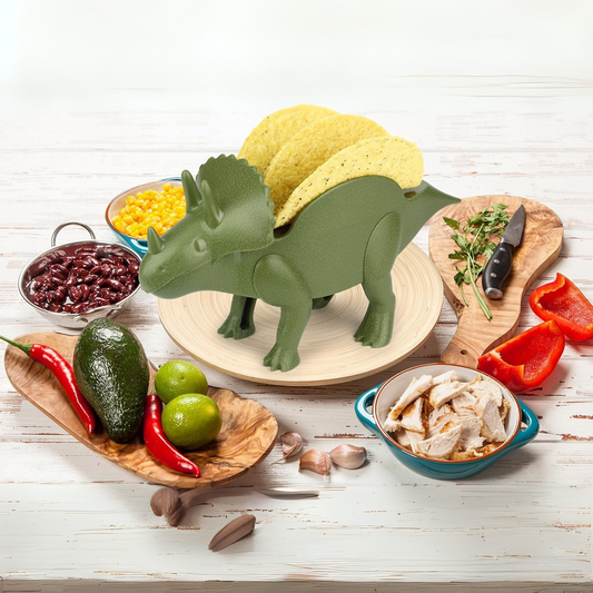 Tricerataco Dinosaur Taco Holder – Fun & Functional! 2 Taco's hold