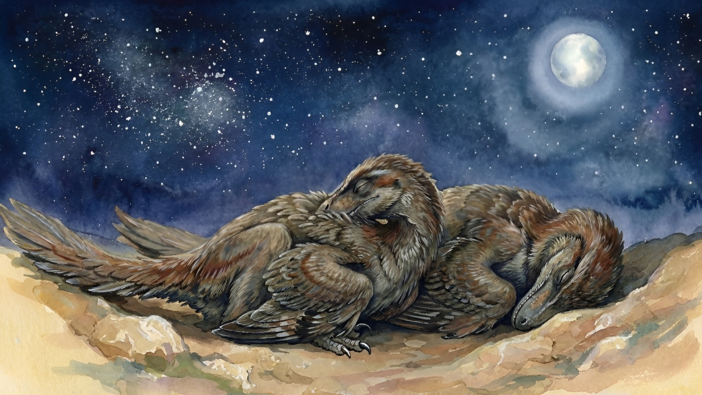 Velociraptor | Sleeping Dinosaurs Posters