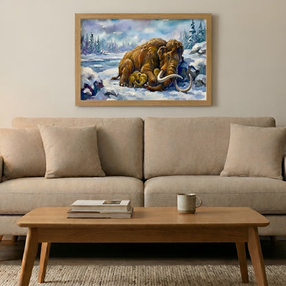 Wooly Mammoth | Sleeping Dinosaurs Posters