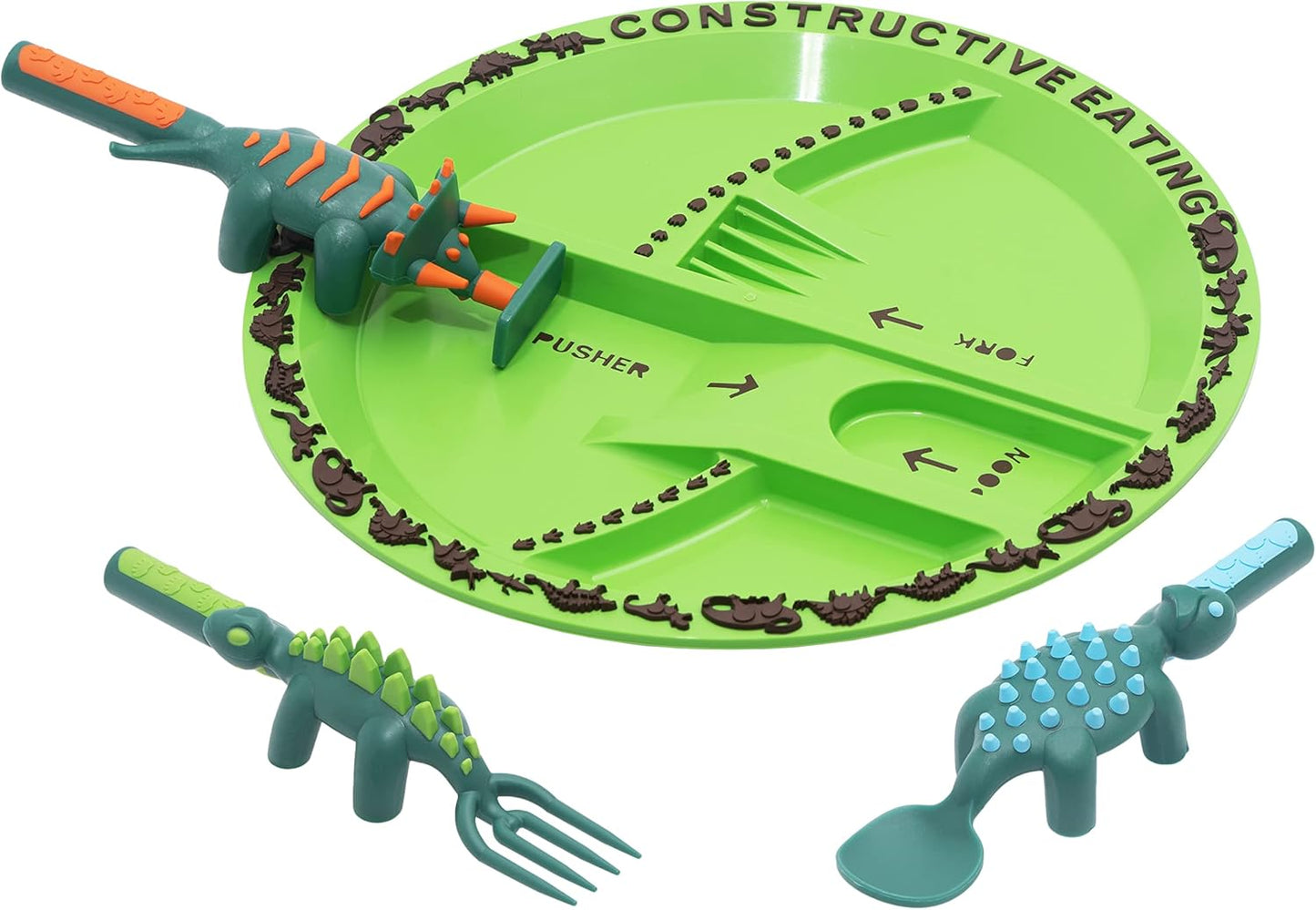 Dinosaur Dinnerware Plate & Utensil Set