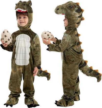 Lifelike T-Rex Dinosaur Onesie/Costume for Kids – Realistic 3D Design & Complete Set