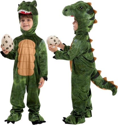Lifelike T-Rex Dinosaur Onesie/Costume for Kids – Realistic 3D Design & Complete Set