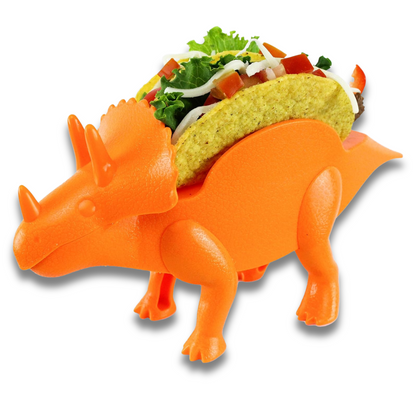 Orange Tricerataco Dinosaur Taco Holder