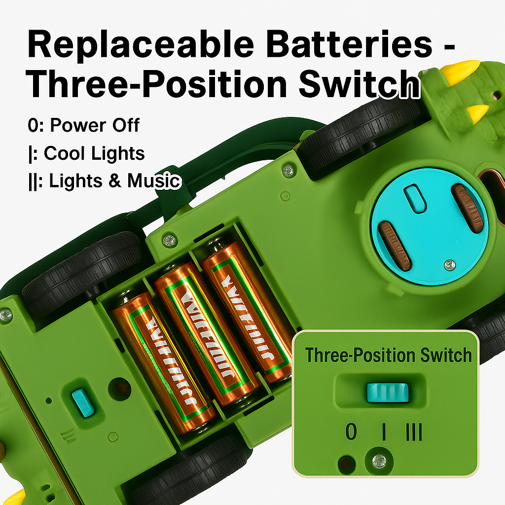 Triceratops electric universal boy toy dinosaur car