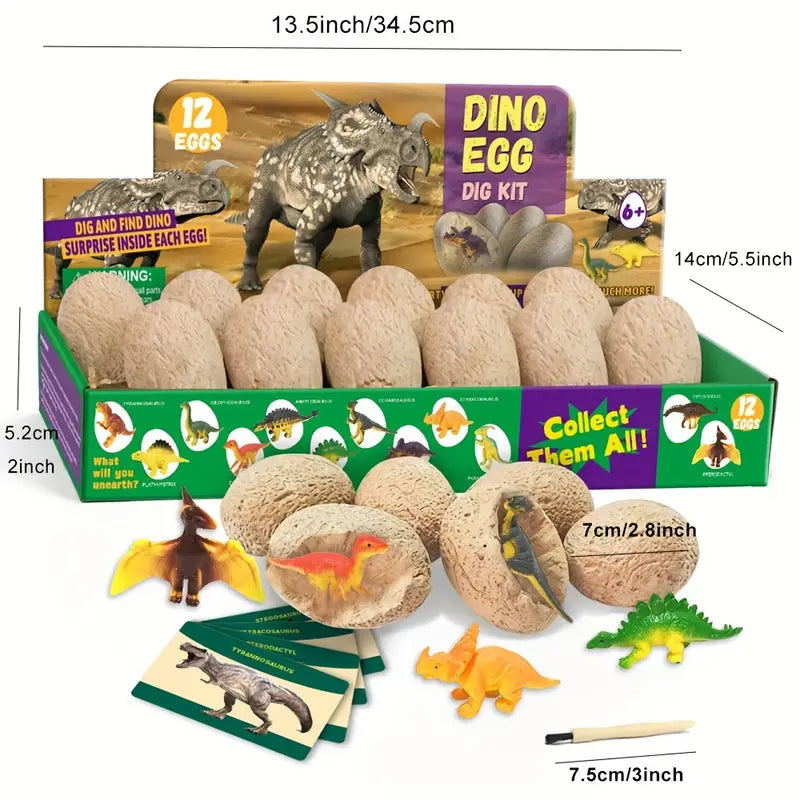 Dinosaur toys Egg Fossil Excavation