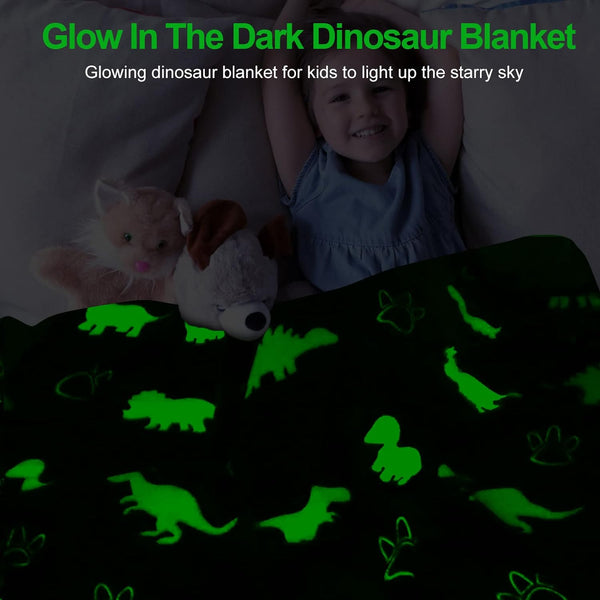 Dinosaur Blanket Glow in the Dark