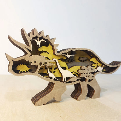 Wooden Dinosaur Light Decoration - Dinosaur Hub