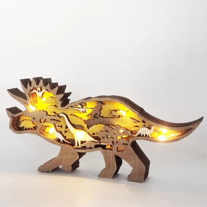 Wooden Dinosaur Light Decoration - Dinosaur Hub