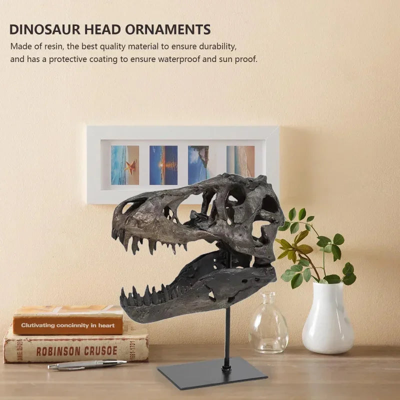 DINOSAUR SKULL CRAFTS RESIN ANIMAL SCULPTURE