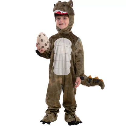 Lifelike T-Rex Dinosaur Onesie/Costume for Kids – Realistic 3D Design & Complete Set